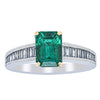 18ct White Gold 1.63ct Emerald & Diamond Ring-Ring-Walker & Hall