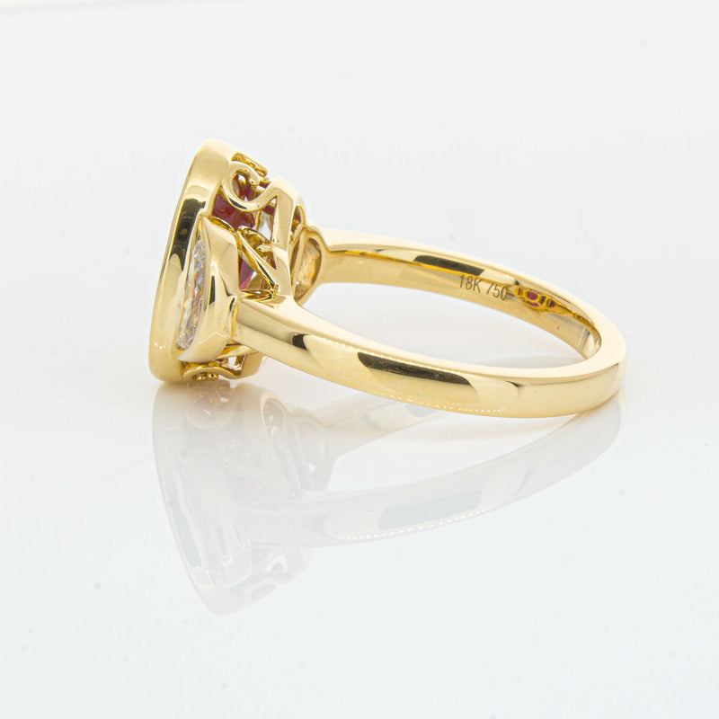 18ct Yellow Gold 4.18ct Ruby & Diamond Ring - Ring - Walker & Hall