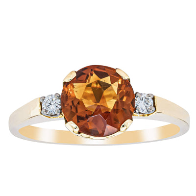 Deja Vu 18ct Bi-Tone Gold 1.90ct Citrine & Diamond Ring - Ring - Walker & Hall