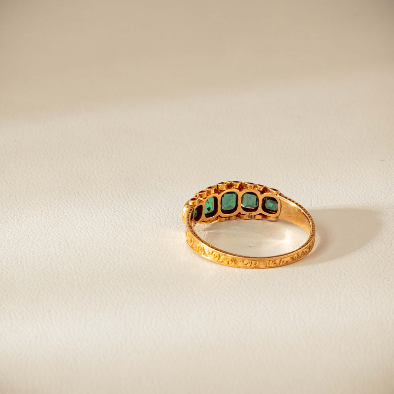 Vintage 15ct Green Garnet & Glass Doublet Ring - Ring - Walker & Hall