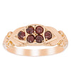 Vintage 15ct Rose Gold Garnet Cluster Ring - Ring - Walker & Hall