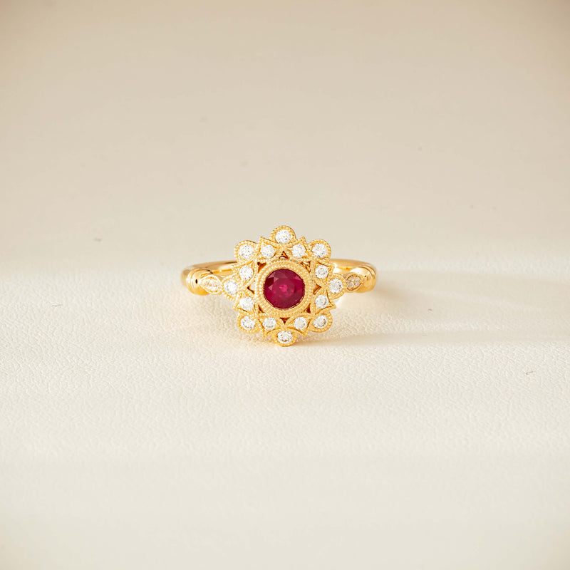 18ct Yellow Gold .47ct Ruby Mayfair Ring - Ring - Walker & Hall