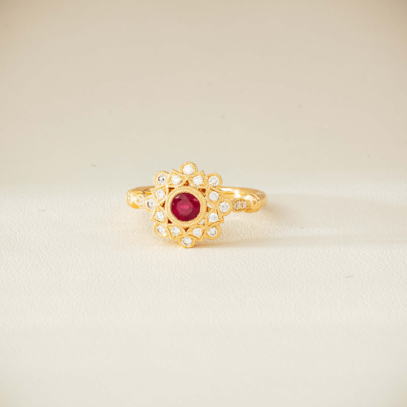 18ct Yellow Gold .47ct Ruby Mayfair Ring - Ring - Walker & Hall