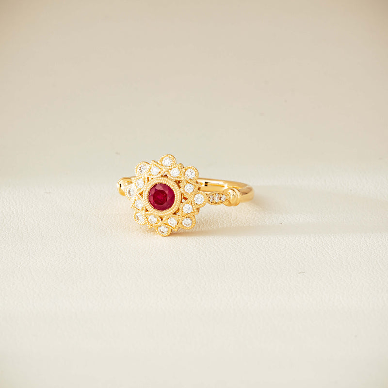 18ct Yellow Gold .47ct Ruby Mayfair Ring - Ring - Walker & Hall