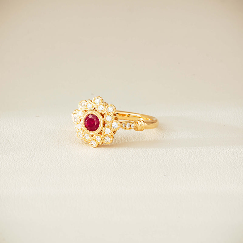 18ct Yellow Gold .47ct Ruby Mayfair Ring - Ring - Walker & Hall