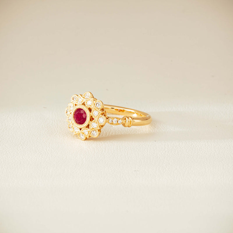 18ct Yellow Gold .47ct Ruby Mayfair Ring - Ring - Walker & Hall