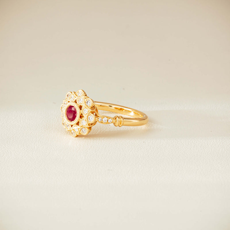 18ct Yellow Gold .47ct Ruby Mayfair Ring - Ring - Walker & Hall