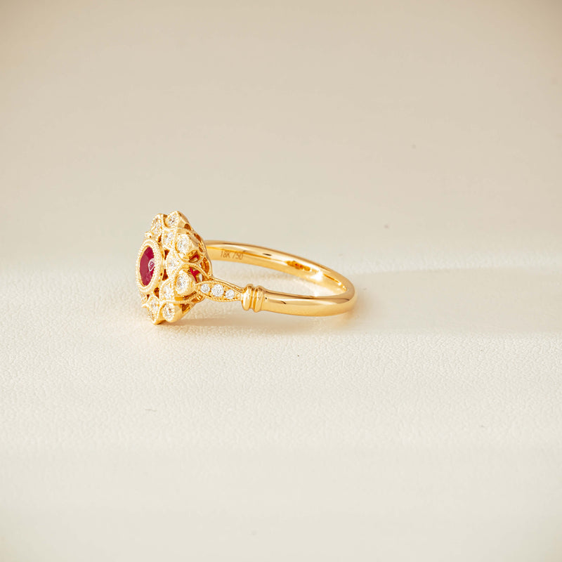 18ct Yellow Gold .47ct Ruby Mayfair Ring - Ring - Walker & Hall