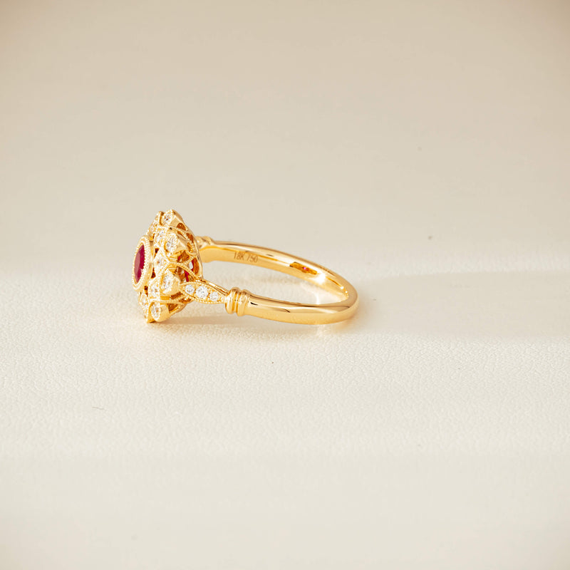 18ct Yellow Gold .47ct Ruby Mayfair Ring - Ring - Walker & Hall