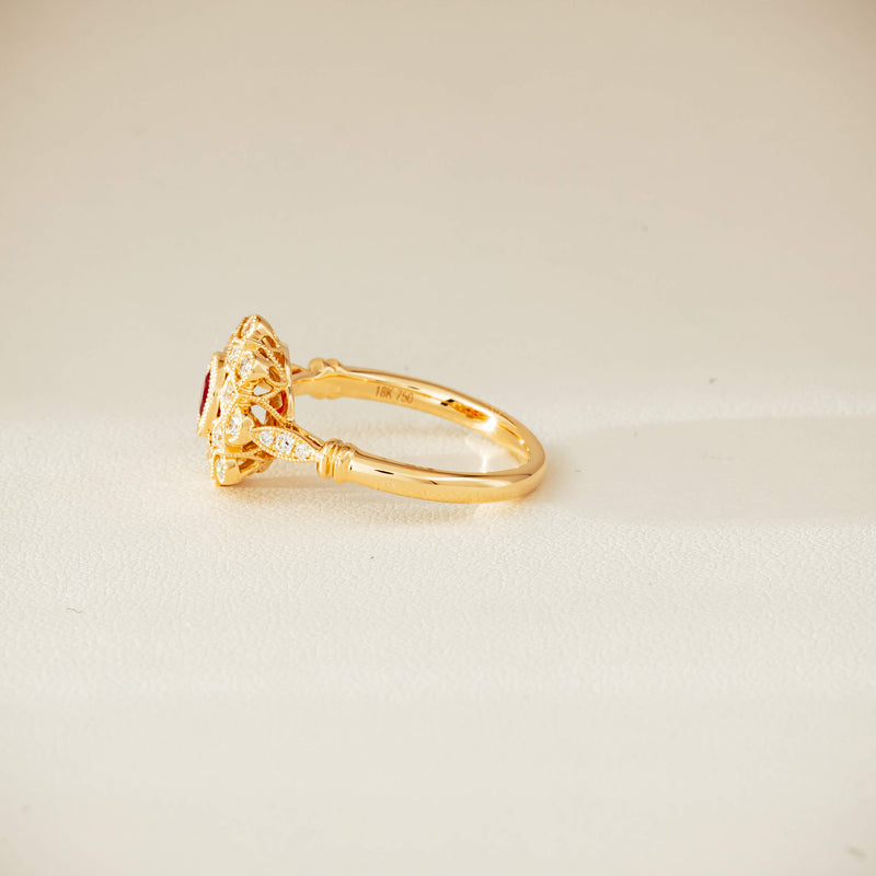 18ct Yellow Gold .47ct Ruby Mayfair Ring - Ring - Walker & Hall