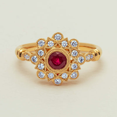 18ct Yellow Gold .47ct Ruby Mayfair Ring - Ring - Walker & Hall