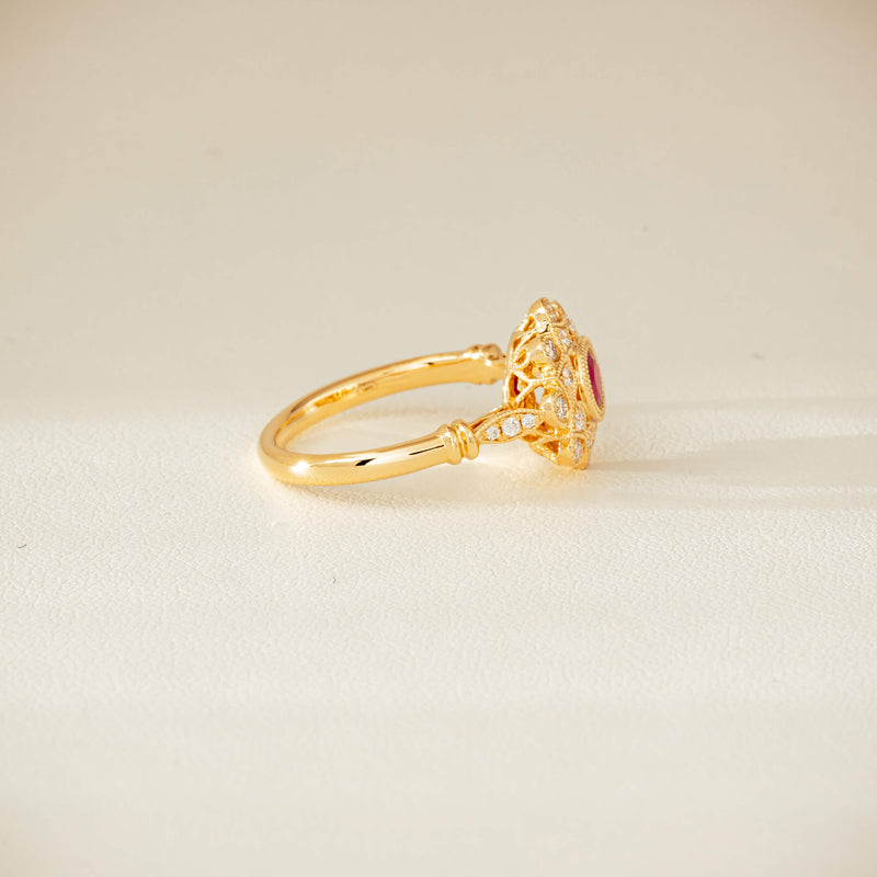 18ct Yellow Gold .47ct Ruby Mayfair Ring - Ring - Walker & Hall