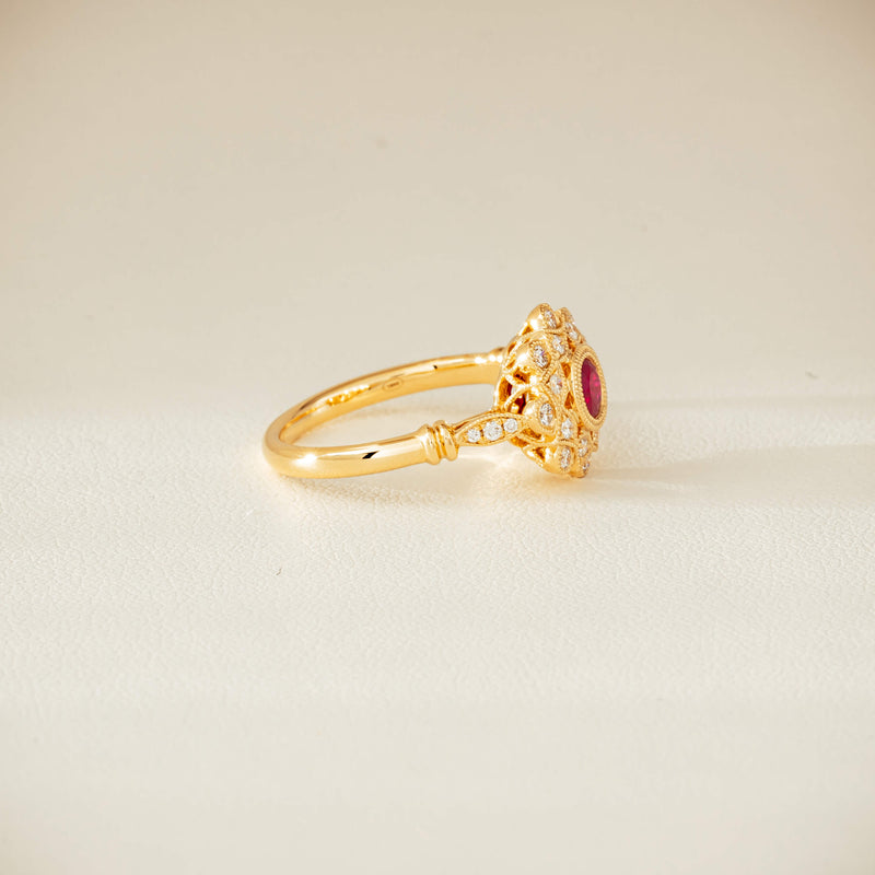18ct Yellow Gold .47ct Ruby Mayfair Ring - Ring - Walker & Hall