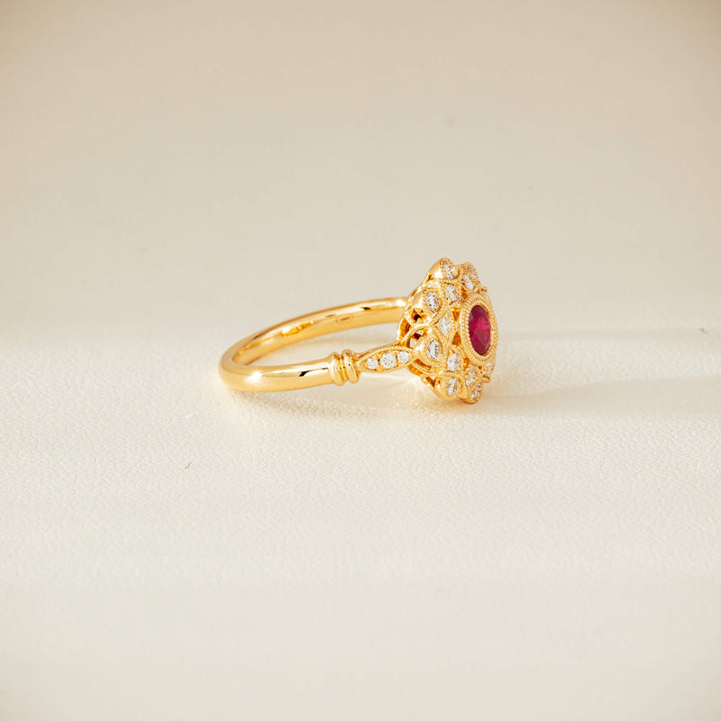 18ct Yellow Gold .47ct Ruby Mayfair Ring - Ring - Walker & Hall