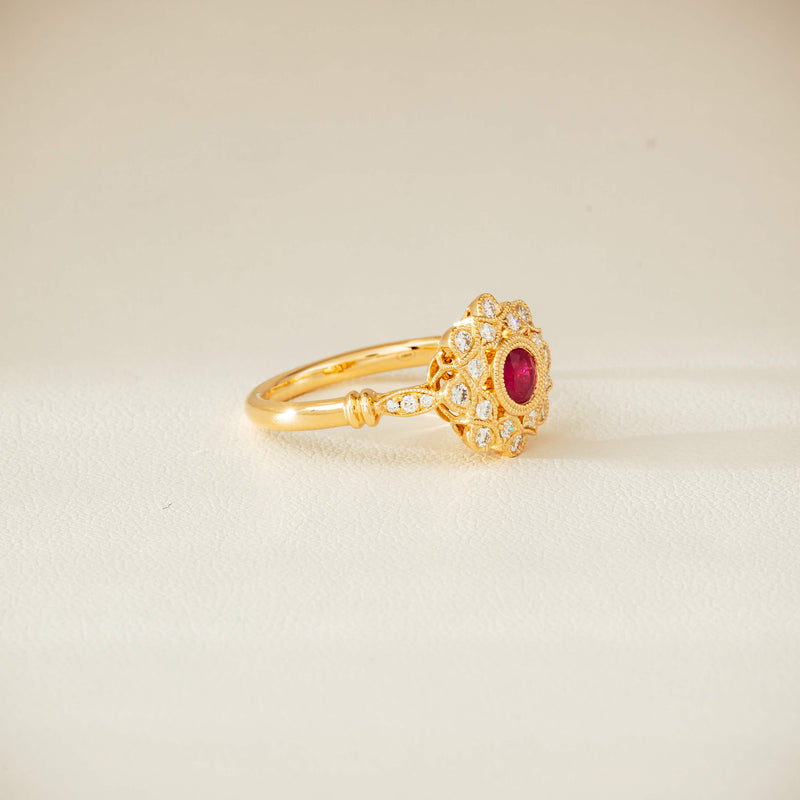 18ct Yellow Gold .47ct Ruby Mayfair Ring - Ring - Walker & Hall