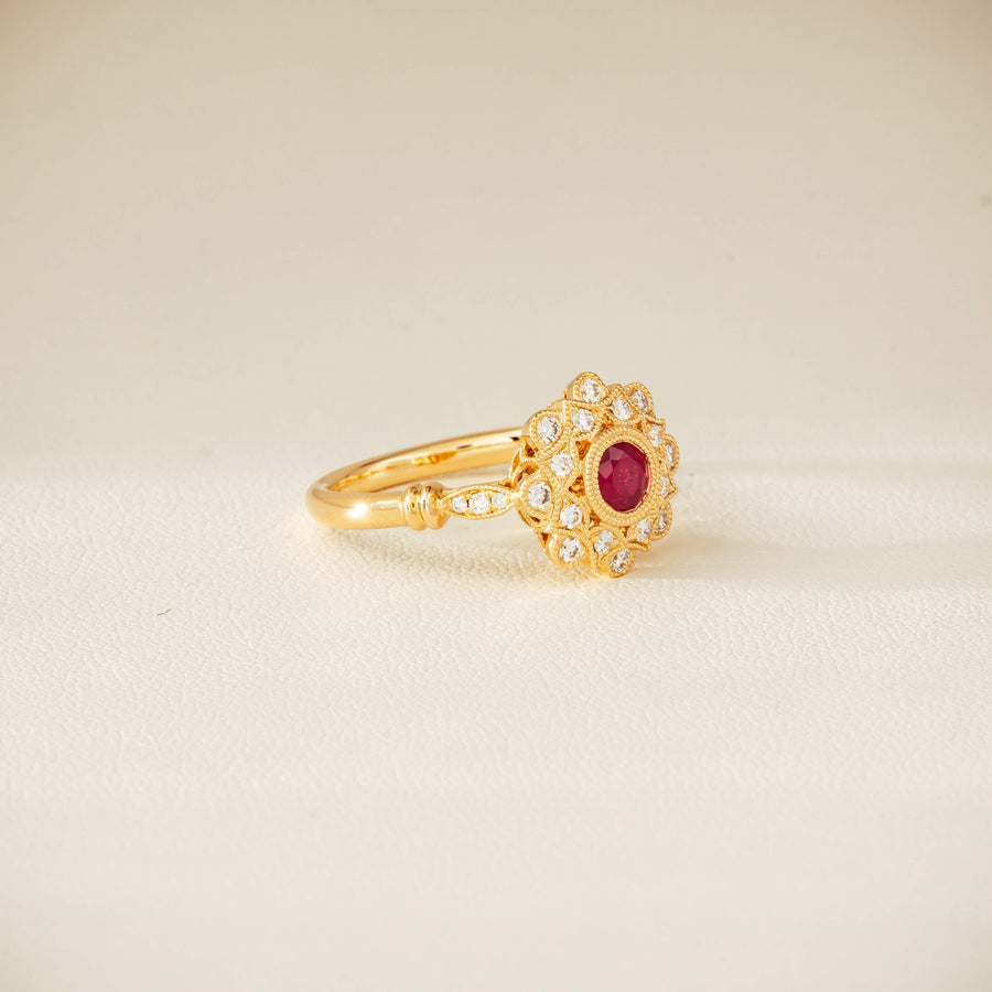 18ct Yellow Gold .47ct Ruby Mayfair Ring - Ring - Walker & Hall