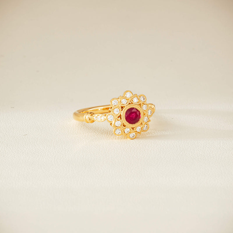 18ct Yellow Gold .47ct Ruby Mayfair Ring - Ring - Walker & Hall
