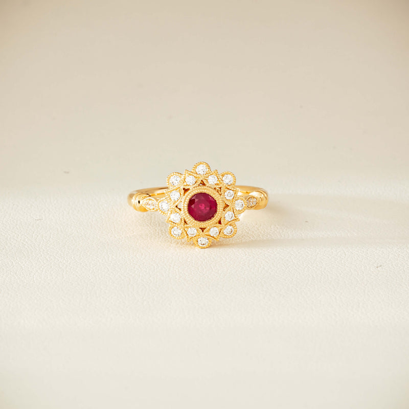 18ct Yellow Gold .47ct Ruby Mayfair Ring - Ring - Walker & Hall