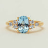 18ct Yellow Gold 1.65ct Aquamarine & Diamond Oriana Ring - Ring - Walker & Hall