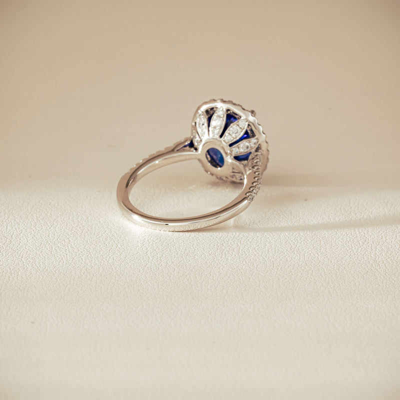 18ct White Gold 5.29ct Tanzanite & Diamond Sierra Ring - Ring - Walker & Hall