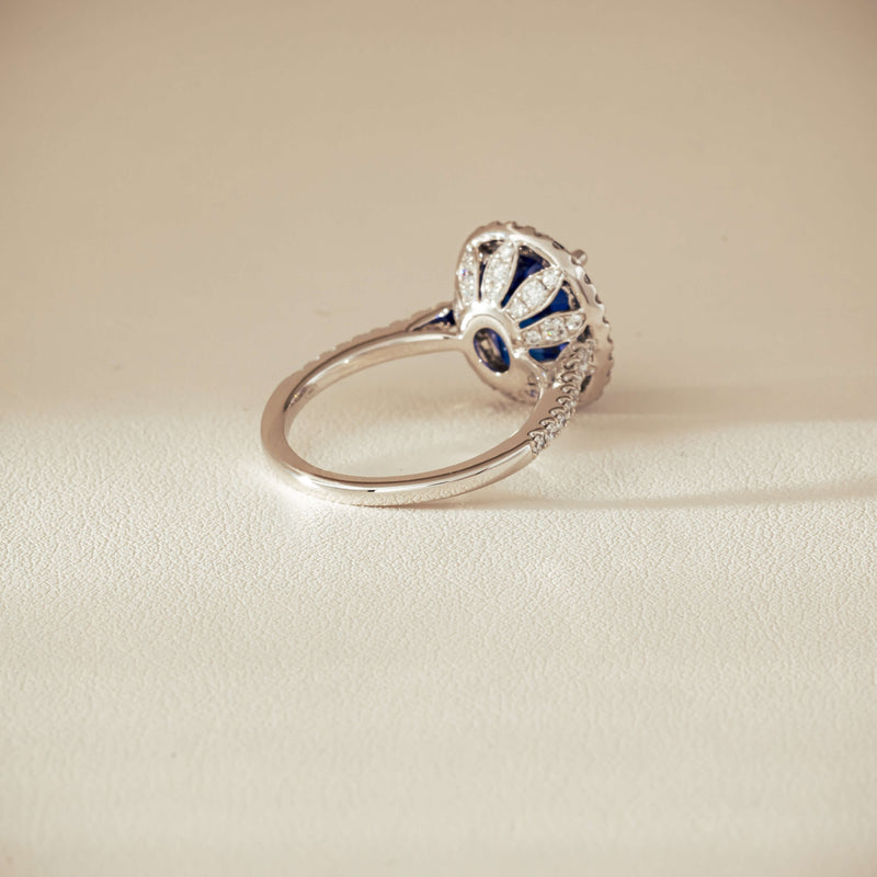18ct White Gold 5.29ct Tanzanite & Diamond Sierra Ring - Ring - Walker & Hall