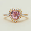 18ct Yellow Gold 2.01ct Pink Heart Sapphire & Diamond Sierra Ring - Ring - Walker & Hall