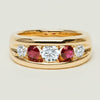 18ct Yellow Gold Ruby & Diamond Eugenie Ring - Ring - Walker & Hall