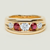18ct Yellow Gold Ruby & Diamond Eugenie Ring - Ring - Walker & Hall