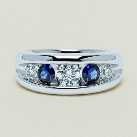 Platinum Sapphire & Diamond Eugenie Ring - Ring - Walker & Hall