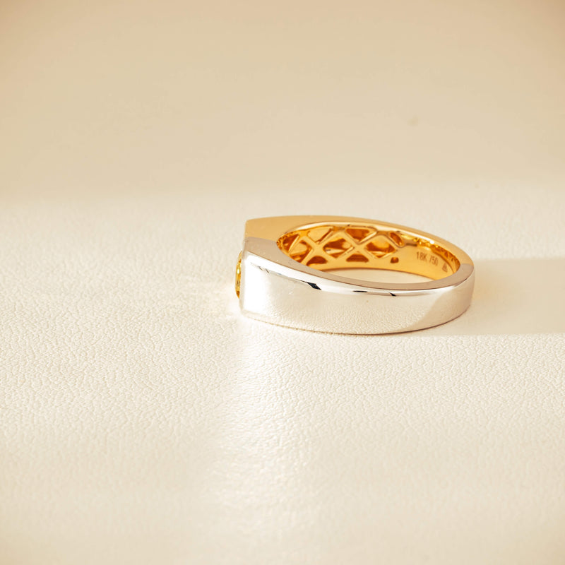 18ct Bi-Tone Gold Reclaimed Sapphire & Diamond Ring - Ring - Walker & Hall