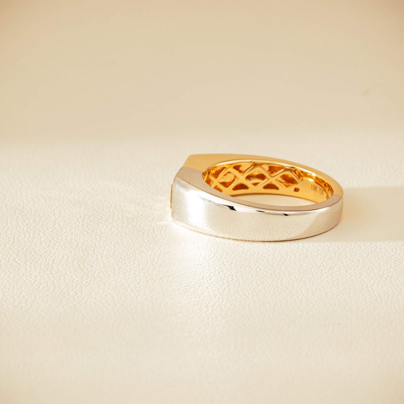 18ct Bi-Tone Gold Reclaimed Sapphire & Diamond Ring - Ring - Walker & Hall