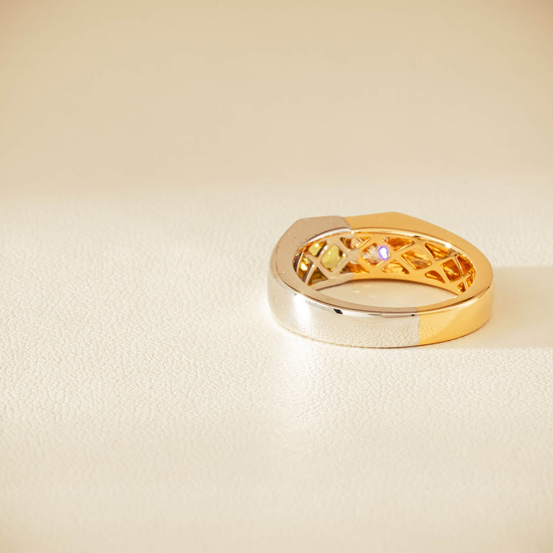 18ct Bi-Tone Gold Reclaimed Sapphire & Diamond Ring - Ring - Walker & Hall