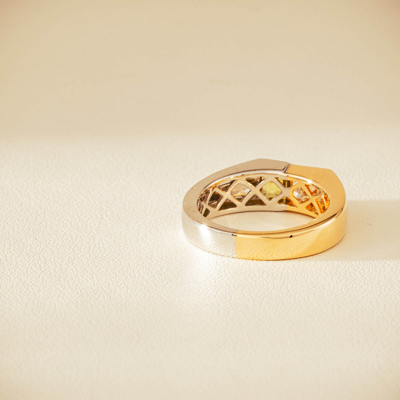 18ct Bi-Tone Gold Reclaimed Sapphire & Diamond Ring - Ring - Walker & Hall
