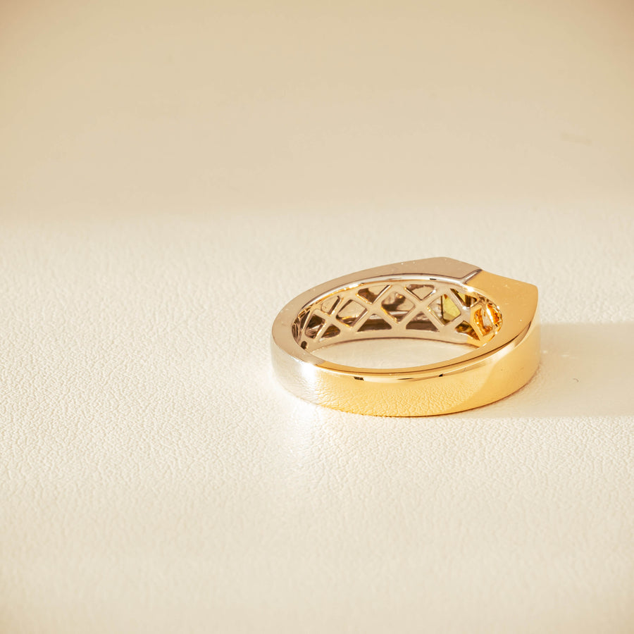 18ct Bi-Tone Gold Reclaimed Sapphire & Diamond Ring - Ring - Walker & Hall