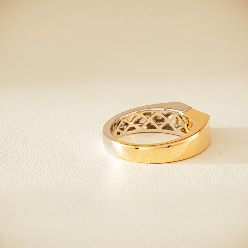 18ct Bi-Tone Gold Reclaimed Sapphire & Diamond Ring - Ring - Walker & Hall