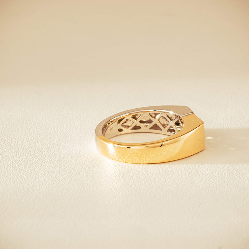 18ct Bi-Tone Gold Reclaimed Sapphire & Diamond Ring - Ring - Walker & Hall
