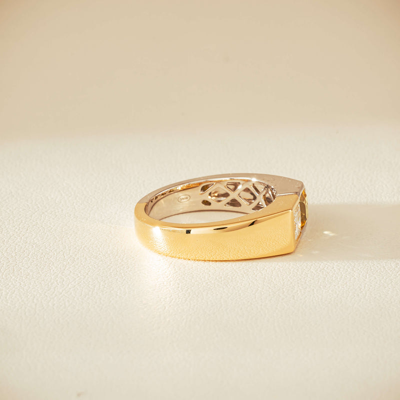 18ct Bi-Tone Gold Reclaimed Sapphire & Diamond Ring - Ring - Walker & Hall