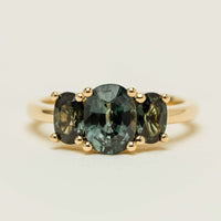 18ct Yellow Gold 2.92ct Green Sapphire Odyssey Ring - Ring - Walker & Hall