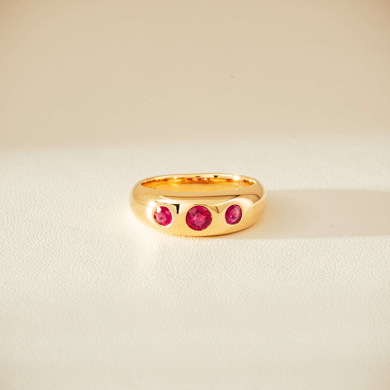 18ct Yellow Gold .63ct Ruby Kylie Ring - Ring - Walker & Hall