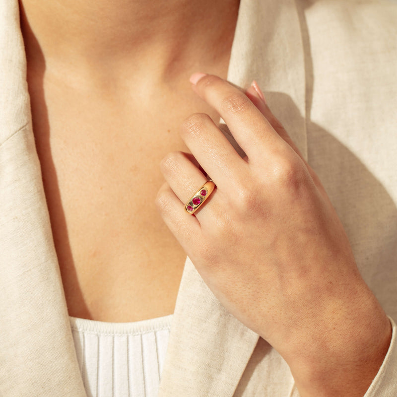 18ct Yellow Gold .63ct Ruby Kylie Ring - Ring - Walker & Hall