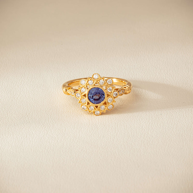 18ct Yellow Gold .69ct Sapphire Mayfair Ring - Ring - Walker & Hall