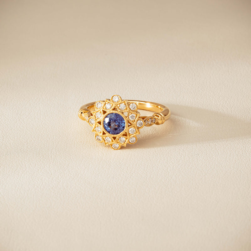 18ct Yellow Gold .69ct Sapphire Mayfair Ring - Ring - Walker & Hall