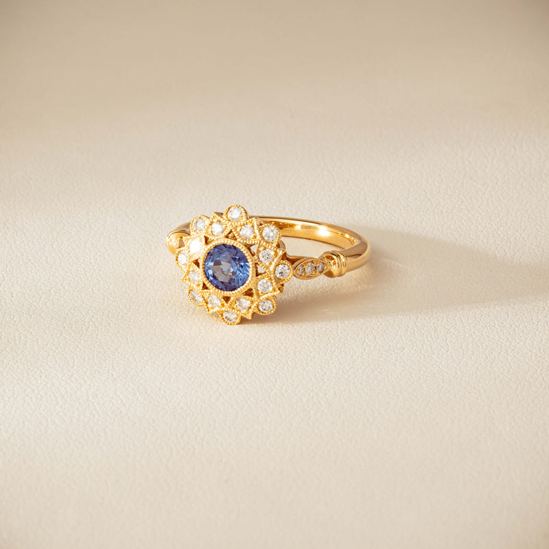 18ct Yellow Gold .69ct Sapphire Mayfair Ring - Ring - Walker & Hall