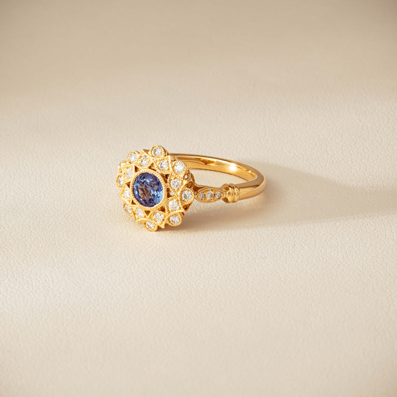 18ct Yellow Gold .69ct Sapphire Mayfair Ring - Ring - Walker & Hall