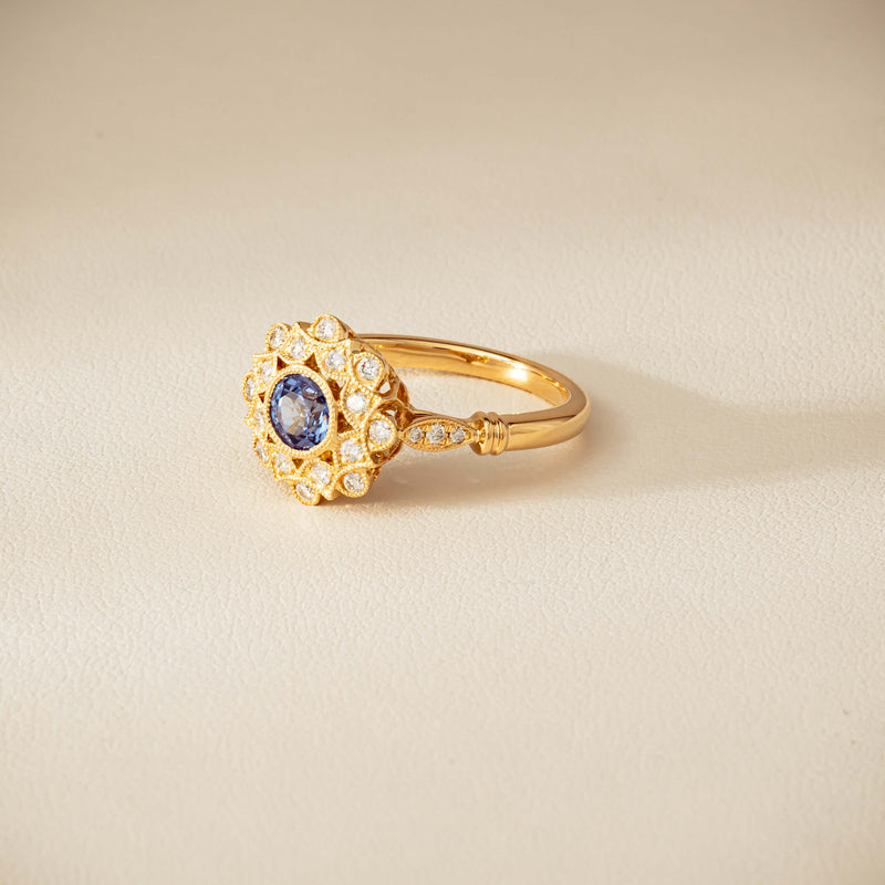 18ct Yellow Gold .69ct Sapphire Mayfair Ring - Ring - Walker & Hall