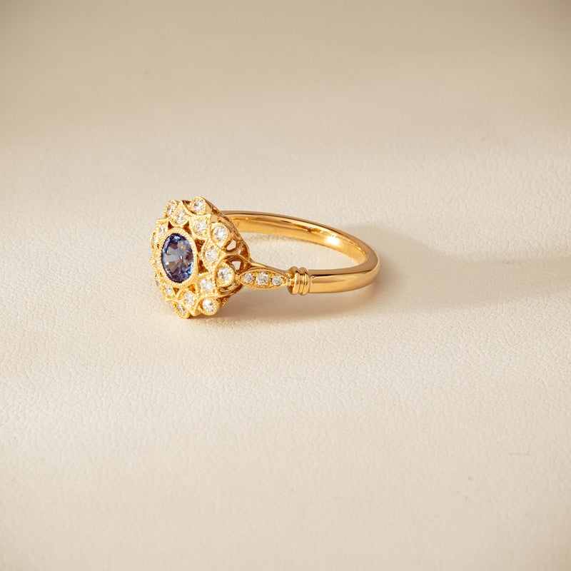 18ct Yellow Gold .69ct Sapphire Mayfair Ring - Ring - Walker & Hall