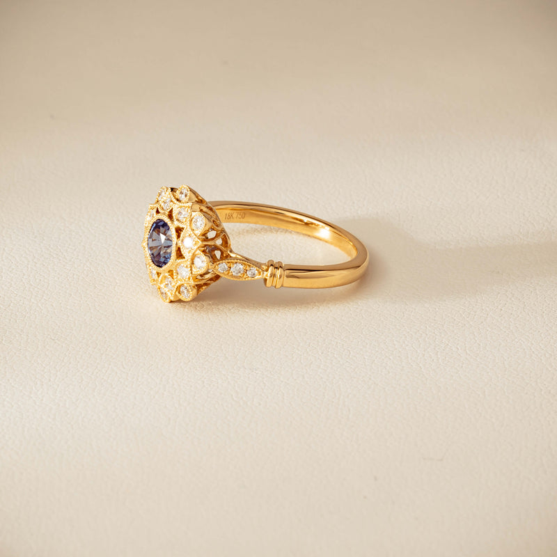 18ct Yellow Gold .69ct Sapphire Mayfair Ring - Ring - Walker & Hall
