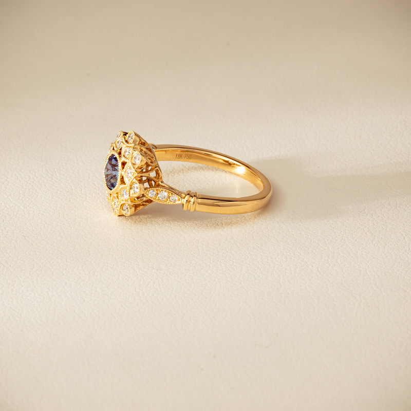 18ct Yellow Gold .69ct Sapphire Mayfair Ring - Ring - Walker & Hall