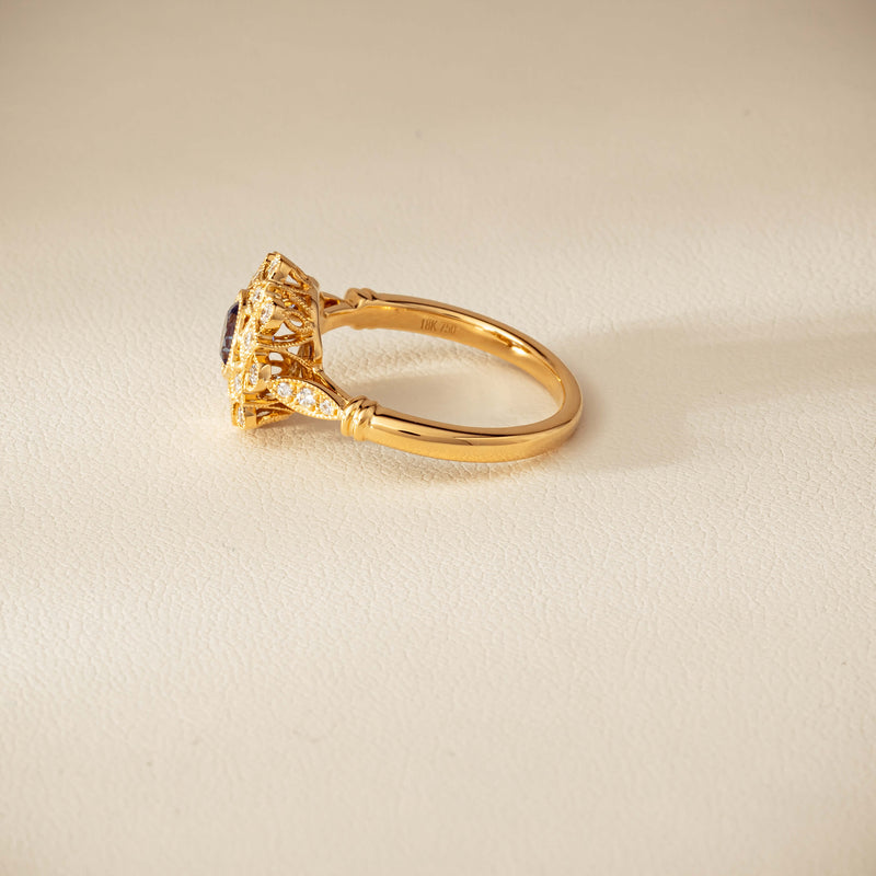 18ct Yellow Gold .69ct Sapphire Mayfair Ring - Ring - Walker & Hall
