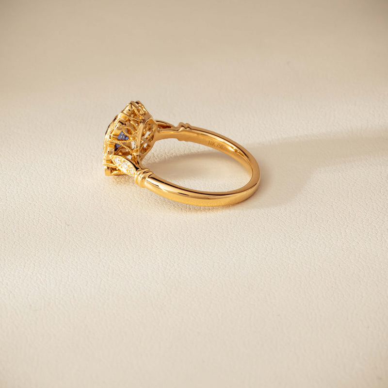 18ct Yellow Gold .69ct Sapphire Mayfair Ring - Ring - Walker & Hall